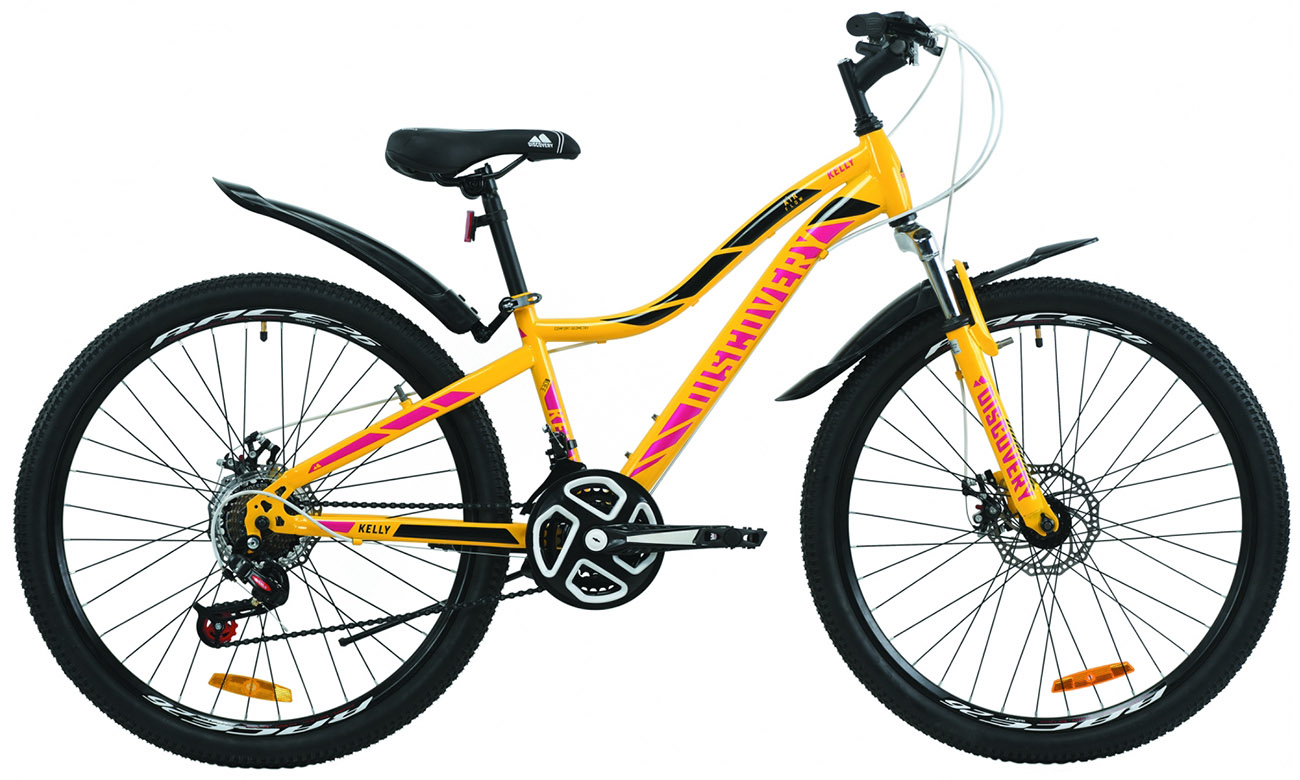 Фотографія Велосипед Discovery 26" KELLY DD (2020) 2020 Жовто-фіолетовий 